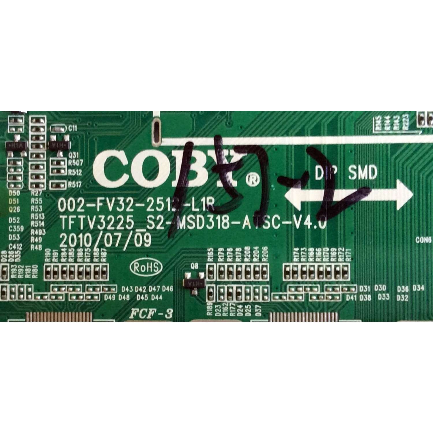 MAIN COBY 002-FV32-2512-L1R / TFTV3225_S2-MSD318-ATSC-V4.0 / MODELO TFTV3225 / TFTV2625 / TFDVD2695 - Imagen 2